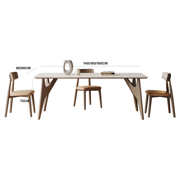 dining table with timber legs