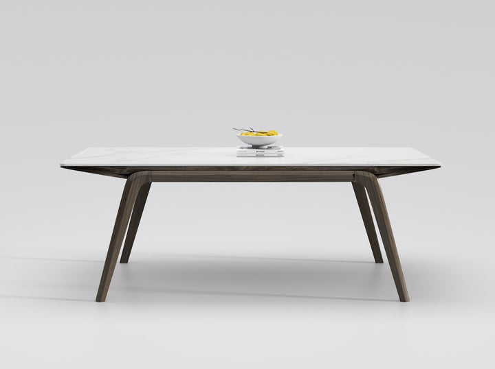 ceramic dining table with wood legs