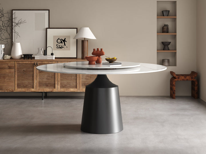 dining table with lazy susan