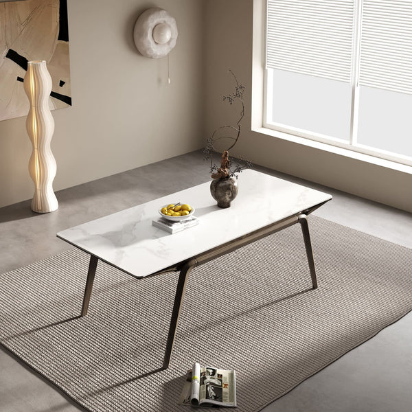 ceramic dining table with wood legs