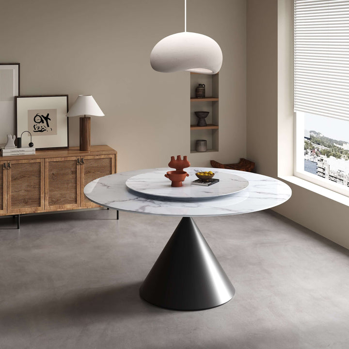 dining table with lazy susan